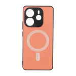 قاب پشت سخت طرح مگ سیف هولوگرامی محافظ لنزدار Xiaomi Redmi Note 14 4G - نارنجی