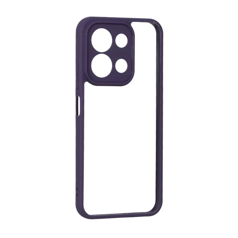 قاب پشت سخت شفاف محافظ لنزدار دور رنگی Xiaomi Redmi 15C / Poco C85 - بنفش - تصویر 2
