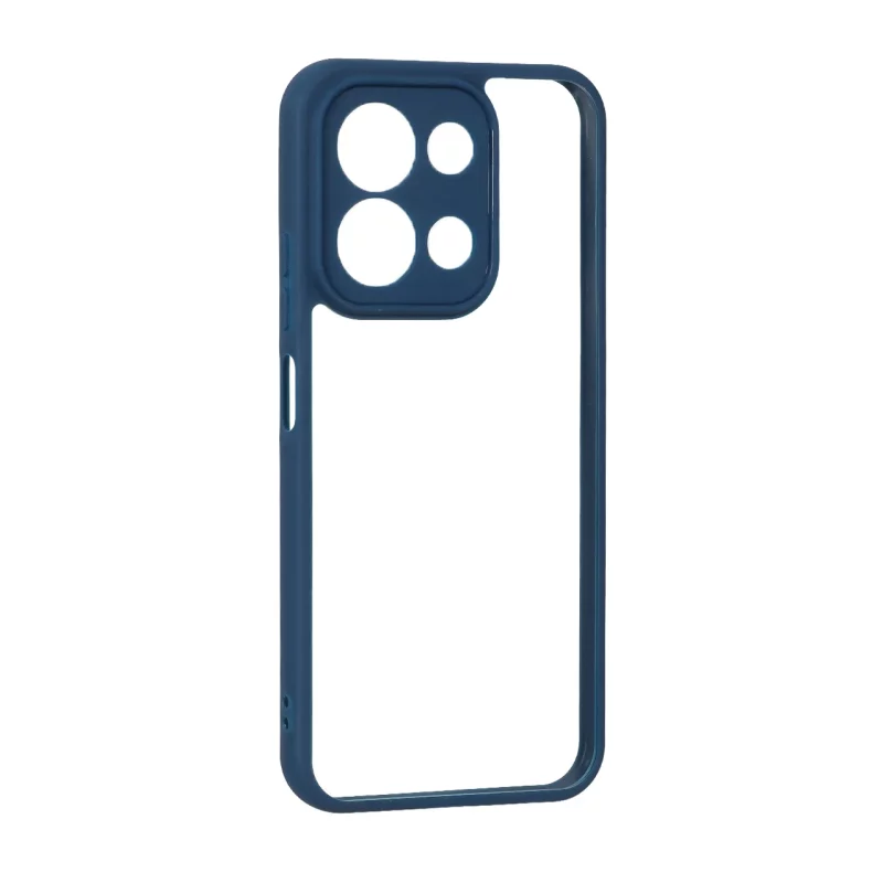 قاب پشت سخت شفاف محافظ لنزدار دور رنگی Xiaomi Redmi 15C / Poco C85 - سرمه ای - تصویر 2