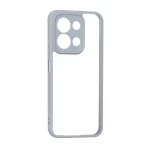 قاب پشت سخت شفاف محافظ لنزدار دور رنگی Xiaomi Redmi 15C / Poco C85 - طوسی