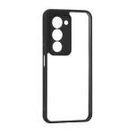 قاب پشت سخت شفاف محافظ لنزدار دور رنگی Xiaomi Redmi 15 4G - مشکی