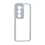 قاب پشت سخت شفاف محافظ لنزدار دور رنگی Xiaomi Redmi 15 4G - طوسی