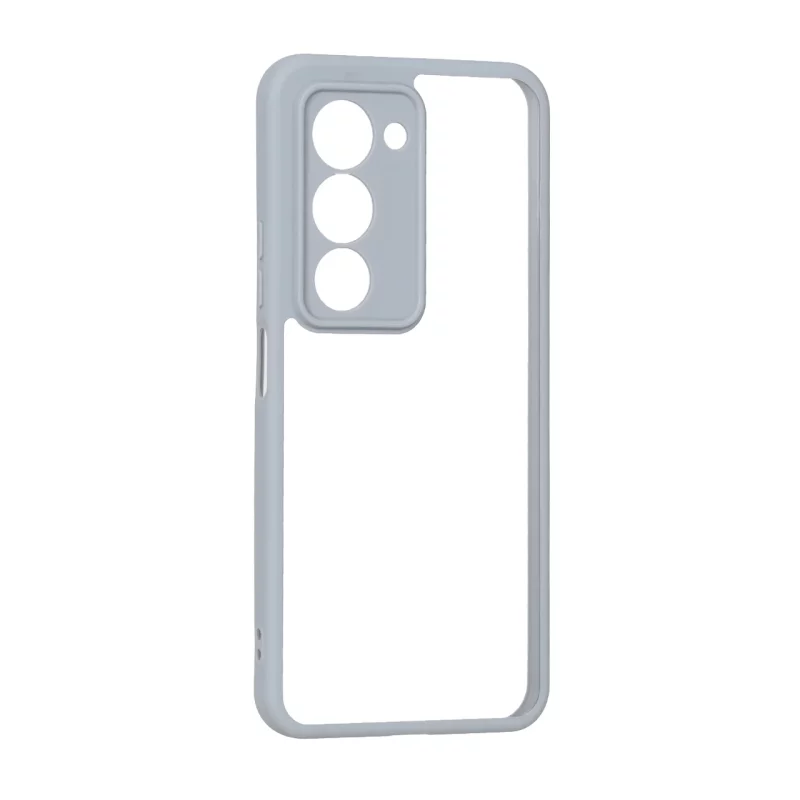 قاب پشت سخت شفاف محافظ لنزدار دور رنگی Xiaomi Redmi 15 4G - طوسی - تصویر 2