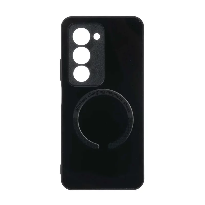 قاب Magnetic Sheet پشت براق محافظ لنز دار Xiaomi Redmi 15 4G - مشکی - تصویر 2