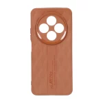 قاب پافر لوزی Imagination دور لنز براق Xiaomi Redmi 14C / Redmi A4 / Poco C75 - عسلی