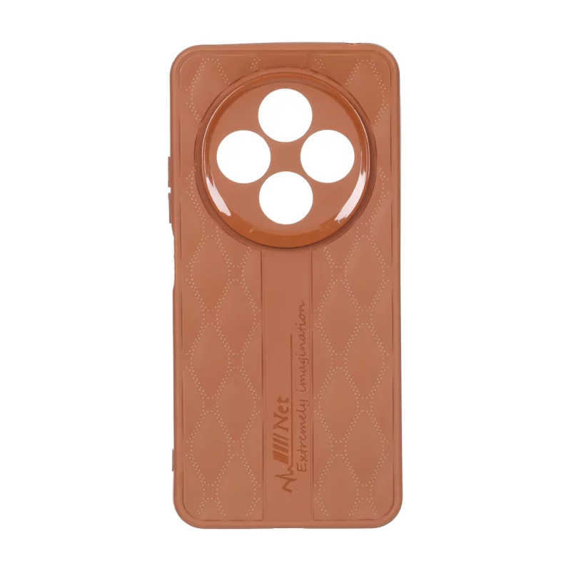 قاب پافر لوزی Imagination دور لنز براق Xiaomi Redmi 14C / Redmi A4 / Poco C75 - عسلی - تصویر 2