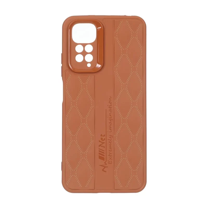 قاب پافر لوزی Imagination دور لنز براق Xiaomi Redmi Note 11 4G / Redmi Note 11S - عسلی - تصویر 2