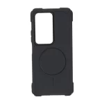 قاب ایربگ دار دور لنز براق طرح مگ سیف Xiaomi Redmi 15 4G - مشکی