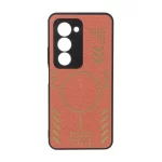 قاب آینه ای طرح مگ سیف طلایی محافظ لنزدار Xiaomi Redmi 15 4G - نارنجی