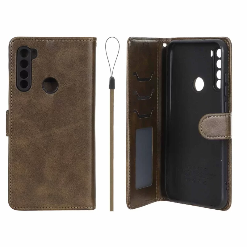 کیف موبایل مگنتی درجه یک داخل خز MNC Plus مدل Xiaomi Redmi Note 8T - سبز زیتونی - تصویر 2
