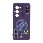 قاب MoMo طرح مگ سیف هولوگرامی محافظ لنزدار Xiaomi Redmi 15 4G - بنفش