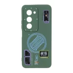قاب MoMo طرح مگ سیف هولوگرامی محافظ لنزدار Xiaomi Redmi 15 4G - سبز
