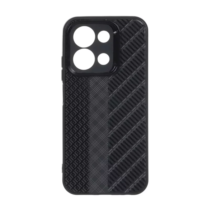 قاب ژله ای هاشور دور لنز براق Xiaomi Redmi 15C / Poco C85 - مشکی - تصویر 2