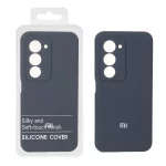 قاب سیلیکونی پاک کنی اورجینال درجه یک Xiaomi Redmi 15 4G - سرمه ای تیره (پک دار)