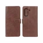 کیف چرمی موبایل مگنتی محافظ لنزدار Xiaomi Poco X7 Pro - قهوه ای