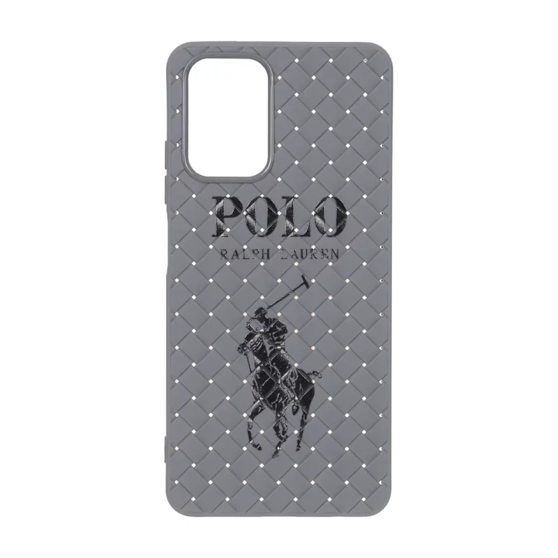 قاب حصیری طرح Polo دور لنز براق Xiaomi Redmi Note 10 4G / Redmi Note 10S / Poco M5S - خاکستری - تصویر 2