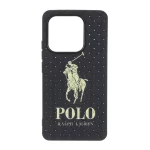 قاب حصیری طرح Polo دور لنز براق Xiaomi Redmi Note 14 4G - مشکی