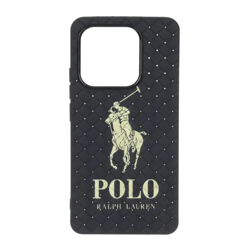 قاب حصیری طرح Polo دور لنز براق Xiaomi Redmi Note 14 4G - مشکی - تصویر 2