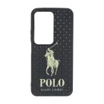 قاب حصیری طرح Polo دور لنز براق Xiaomi Redmi 15 4G - مشکی
