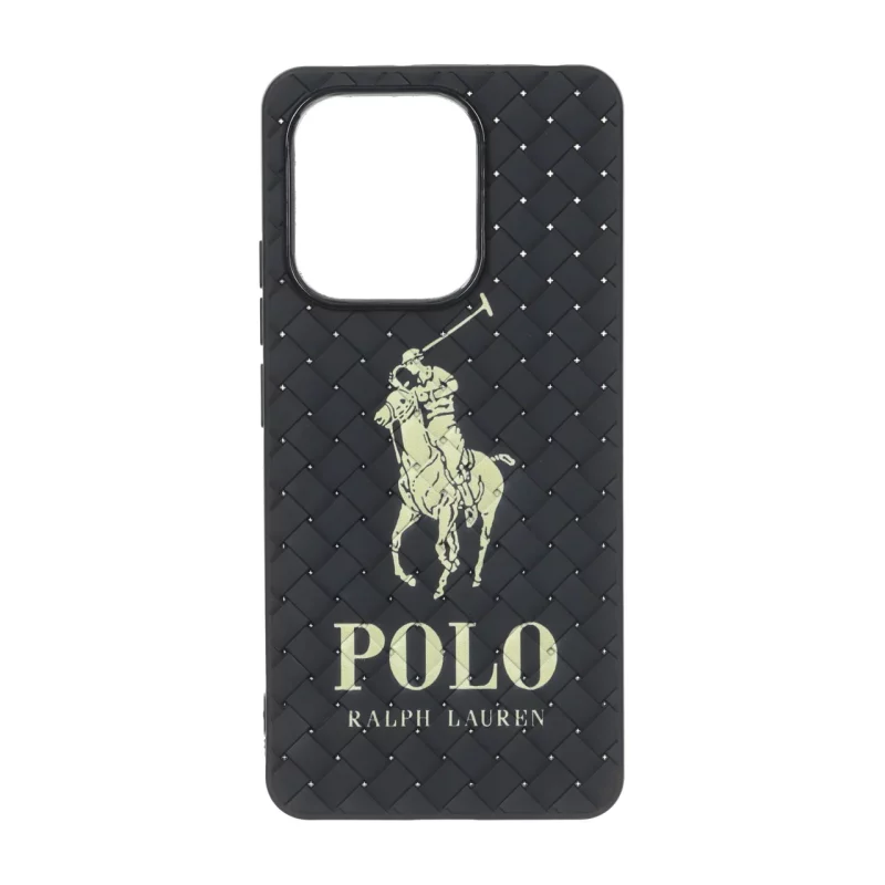 قاب حصیری طرح Polo دور لنز براق Xiaomi Redmi Note 13 4G - مشکی - تصویر 2