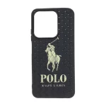قاب حصیری طرح Polo دور لنز براق Xiaomi Redmi 15C / Poco C85 - مشکی