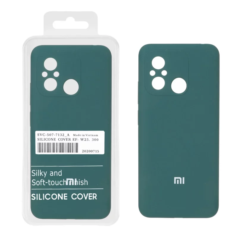قاب سیلیکونی پاک کنی اورجینال درجه یک Xiaomi Redmi 12C / Redmi 11A / Poco C55 - سبز (پک دار) - تصویر 2