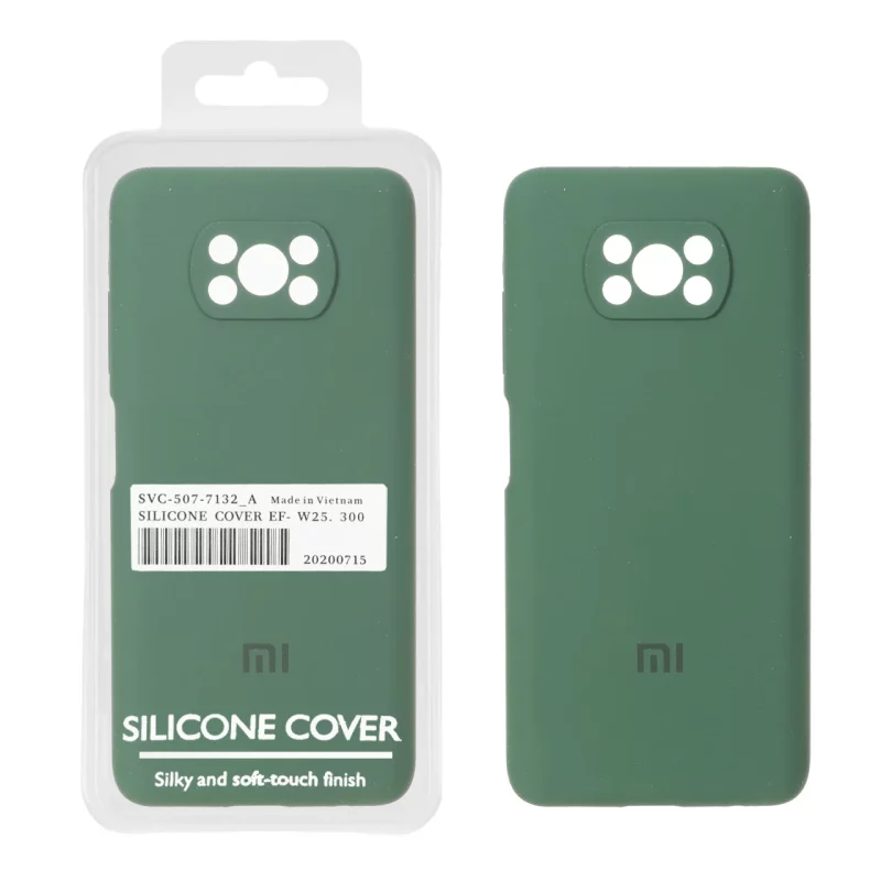 قاب سیلیکونی پاک کنی اورجینال Master Quality مدل Xiaomi Poco X3 / Poco X3 Pro / Poco X3 NFC - سبز ارتشی (پک دار) - تصویر 2