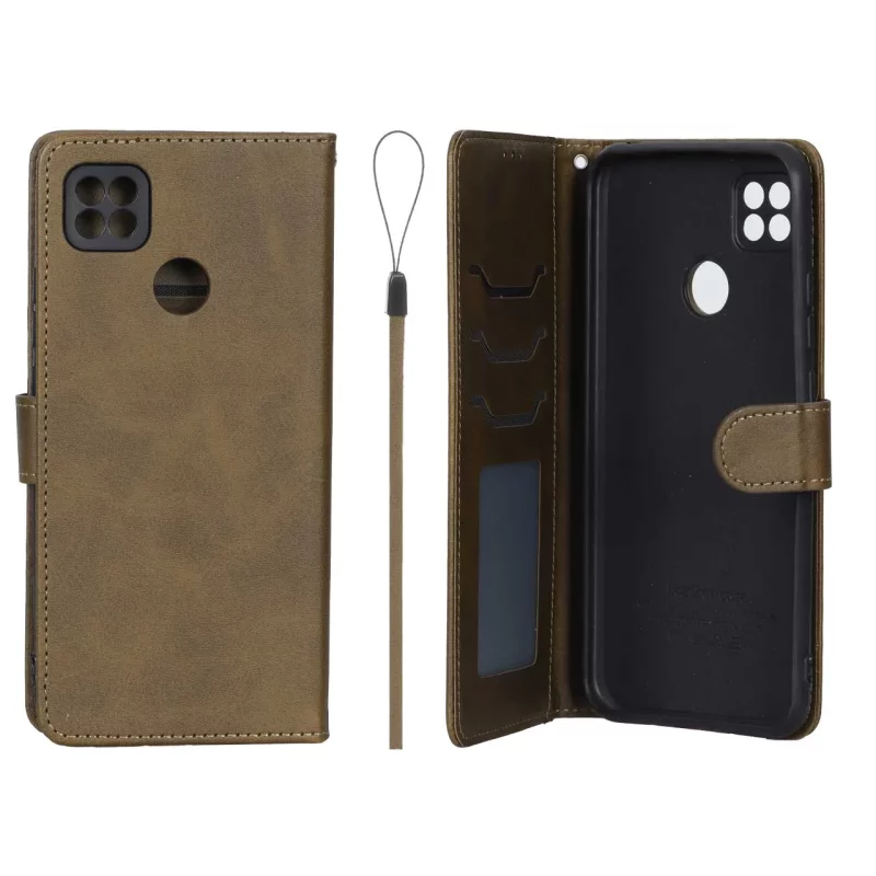 کیف موبایل مگنتی درجه یک داخل خز MNC Plus مدل Xiaomi Redmi 10A / Redmi 9C / Poco C31 - سبز زیتونی - تصویر 2