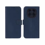 کیف چرمی موبایل مگنتی محافظ لنزدار KRF مدل Xiaomi Redmi Note 15 - سرمه ای