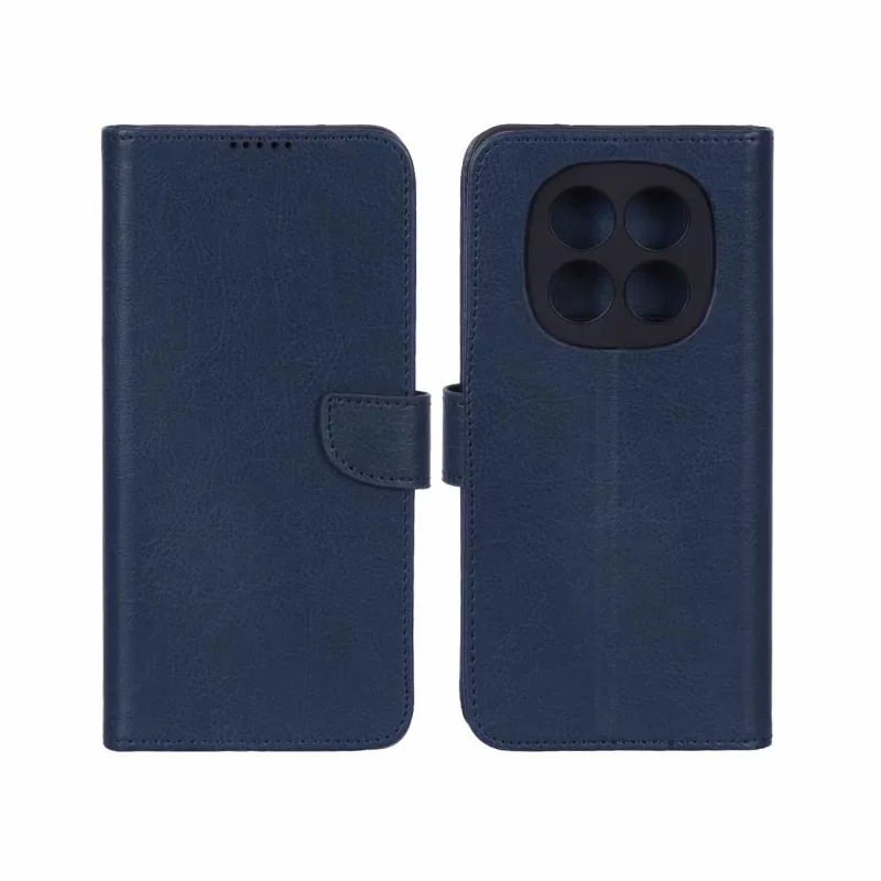 کیف چرمی موبایل مگنتی محافظ لنزدار KRF مدل Xiaomi Redmi Note 15 - سرمه ای - تصویر 2