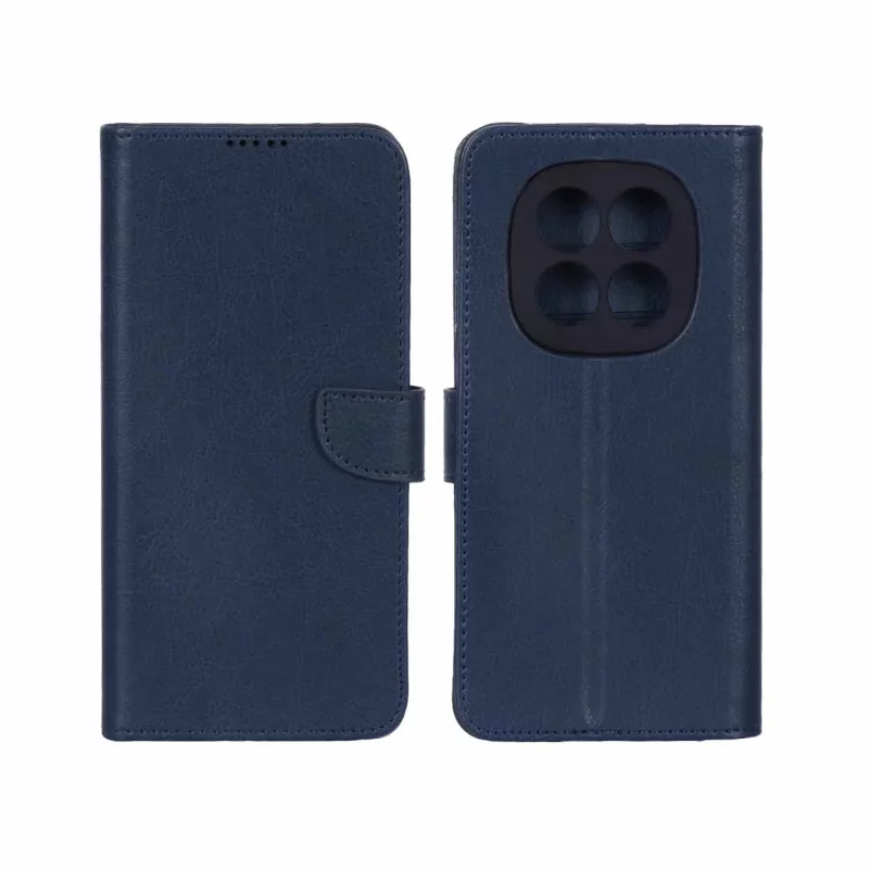 کیف چرمی موبایل مگنتی محافظ لنزدار KRF مدل Xiaomi Redmi Note 15 Pro 4G - سرمه ای - تصویر 2