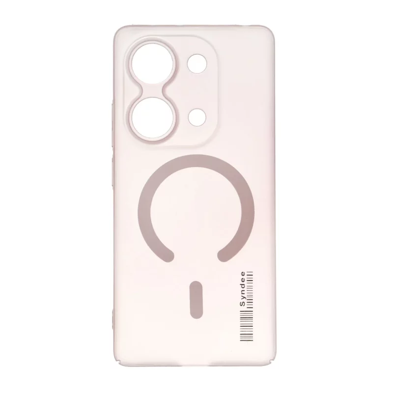 قاب Syndee مات طرح مگ سیف Xiaomi Redmi Note 14S / Note 13 Pro 4G / Poco M6 Pro 4G - صورتی چرک - تصویر 2