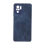 قاب پارچه ای طرح مگ سیف محافظ لنزدار Xiaomi Redmi Note 10 4G / Redmi Note 10S / Poco M5S - سرمه ای