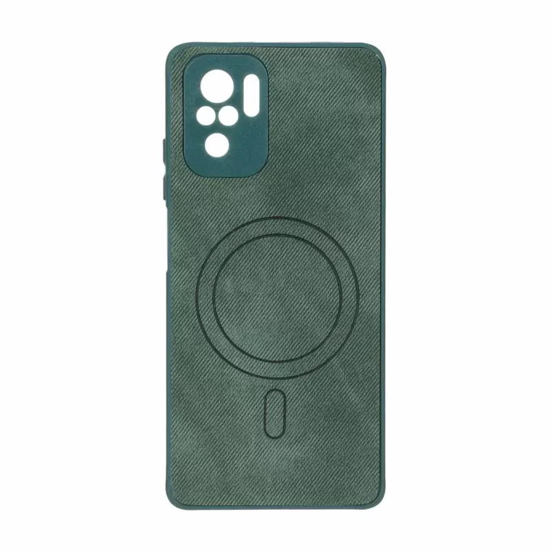 قاب پارچه ای طرح مگ سیف محافظ لنزدار Xiaomi Redmi Note 10 4G / Redmi Note 10S / Poco M5S - سبز - تصویر 2