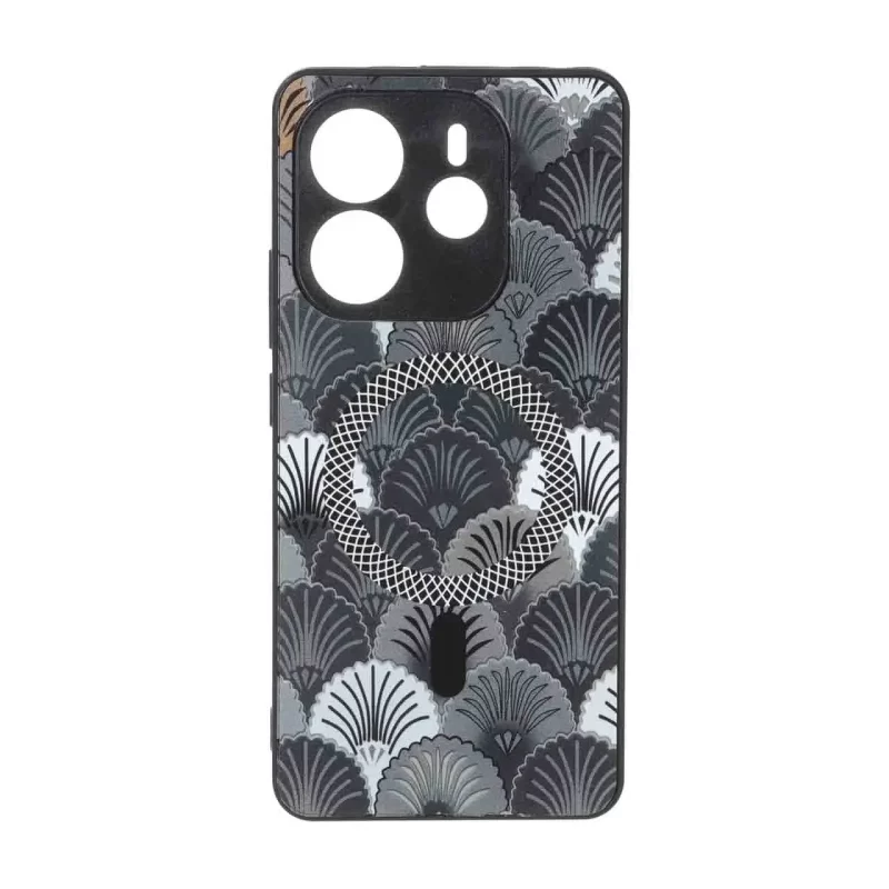 قاب آینه ای طرح مگ سیف هاشور محافظ لنزدار Xiaomi Redmi Note 14 4G - کد 14 - تصویر 2