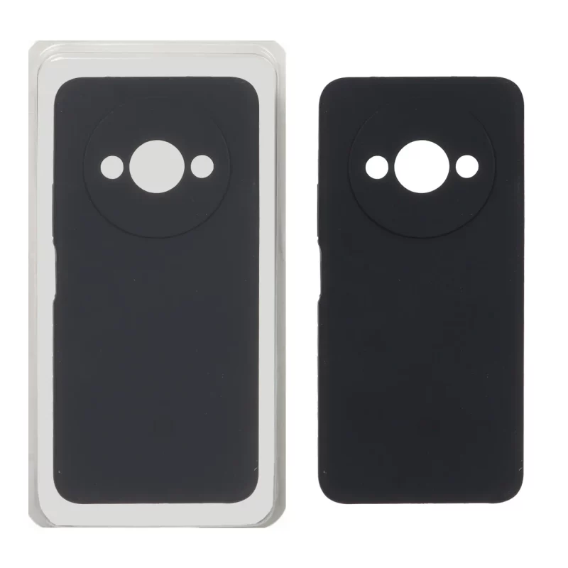 قاب سیلیکونی پاک کنی محافظ لنزدار اورجینال Xiaomi Redmi A3 / A3x / Poco C61 - مشکی (پک اصلی) - تصویر 2