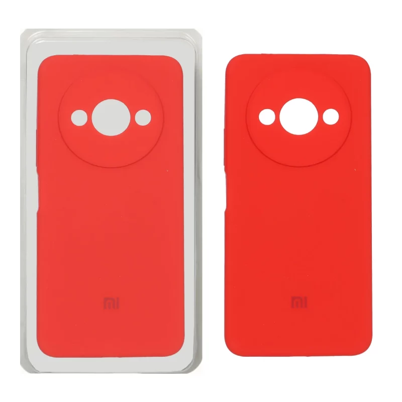 قاب سیلیکونی پاک کنی محافظ لنزدار اورجینال Xiaomi Redmi A3 / A3x / Poco C61 - قرمز (پک اصلی) - تصویر 2