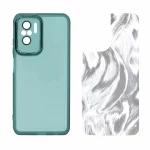 قاب ژله ای لنز گلس دار با کاور اطلسی Xiaomi Redmi Note 10 4G / Redmi Note 10S / Poco M5S - سبز