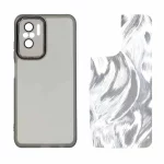 قاب ژله ای لنز گلس دار با کاور اطلسی Xiaomi Redmi Note 10 4G / Redmi Note 10S / Poco M5S - مشکی