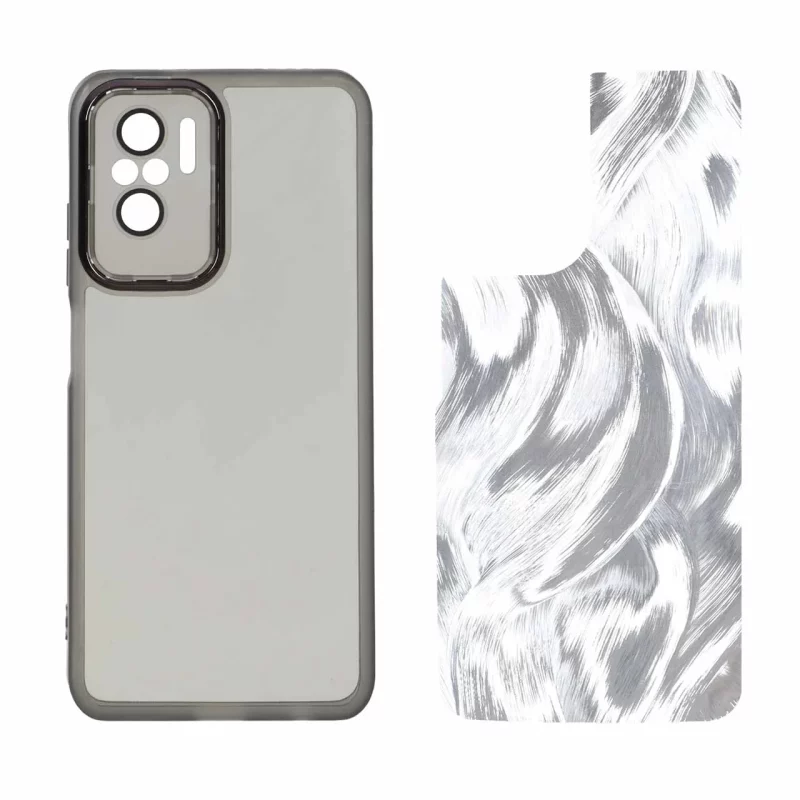 قاب ژله ای لنز گلس دار با کاور اطلسی Xiaomi Redmi Note 10 4G / Redmi Note 10S / Poco M5S - مشکی - تصویر 2