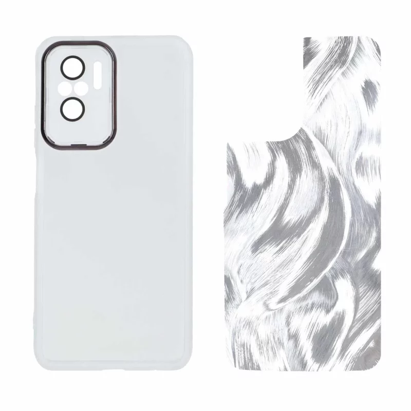 قاب ژله ای لنز گلس دار با کاور اطلسی Xiaomi Redmi Note 10 4G / Redmi Note 10S / Poco M5S - نقره ای - تصویر 2