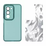 قاب ژله ای لنز گلس دار با کاور اطلسی Xiaomi Redmi 15 4G - سبز