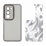 قاب ژله ای لنز گلس دار با کاور اطلسی Xiaomi Redmi 15 4G - مشکی