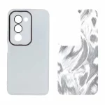 قاب ژله ای لنز گلس دار با کاور اطلسی Xiaomi Redmi 15 4G - نقره ای