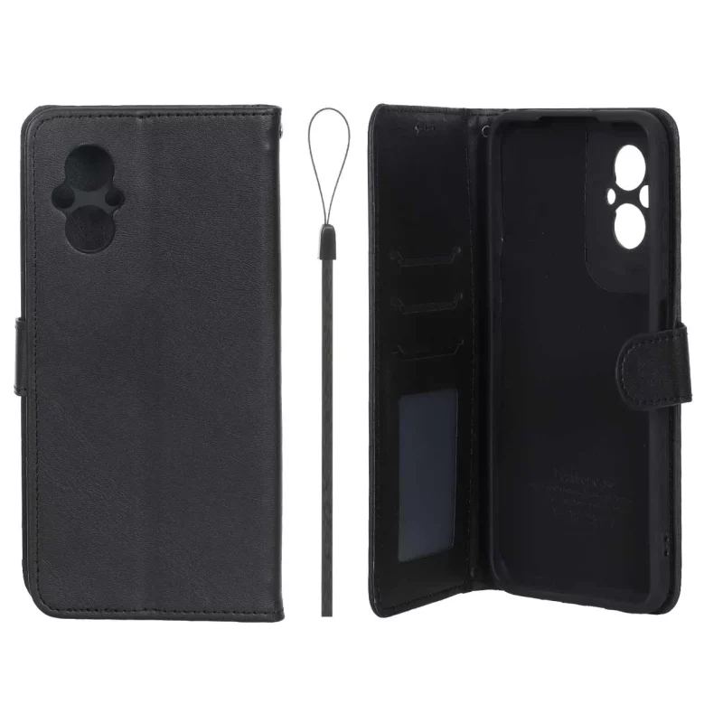 کیف موبایل مگنتی درجه یک داخل خز MNC Plus مدل Xiaomi Poco M5 - مشکی - تصویر 2