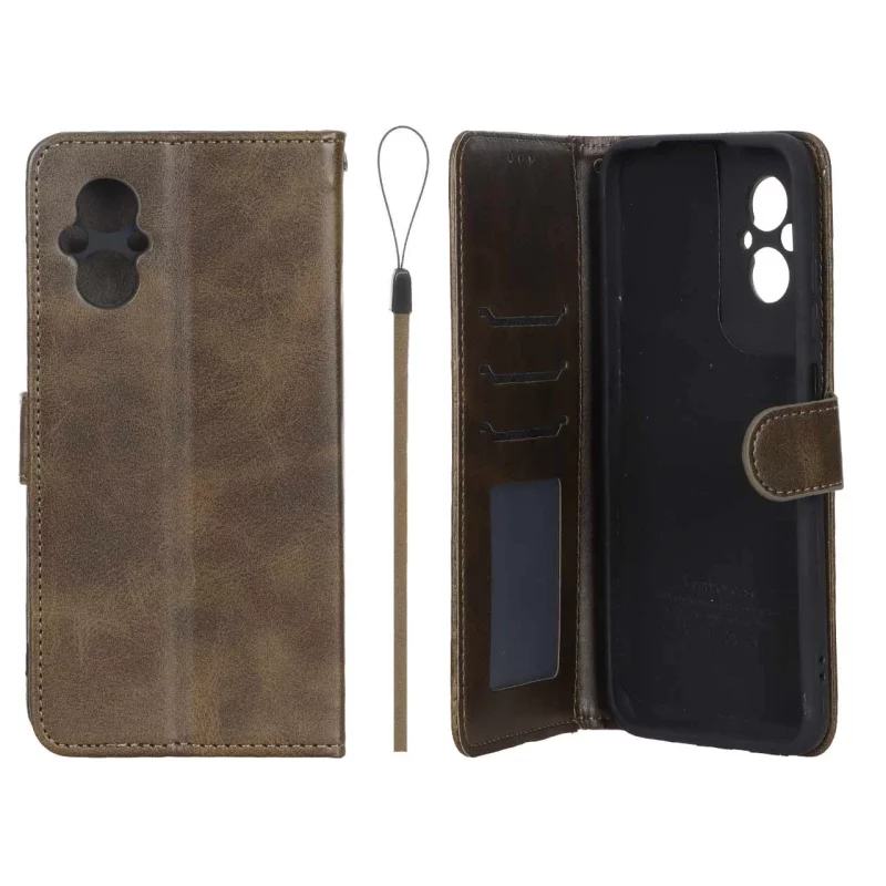 کیف موبایل مگنتی درجه یک داخل خز MNC Plus مدل Xiaomi Poco M5 - سبز زیتونی - تصویر 2
