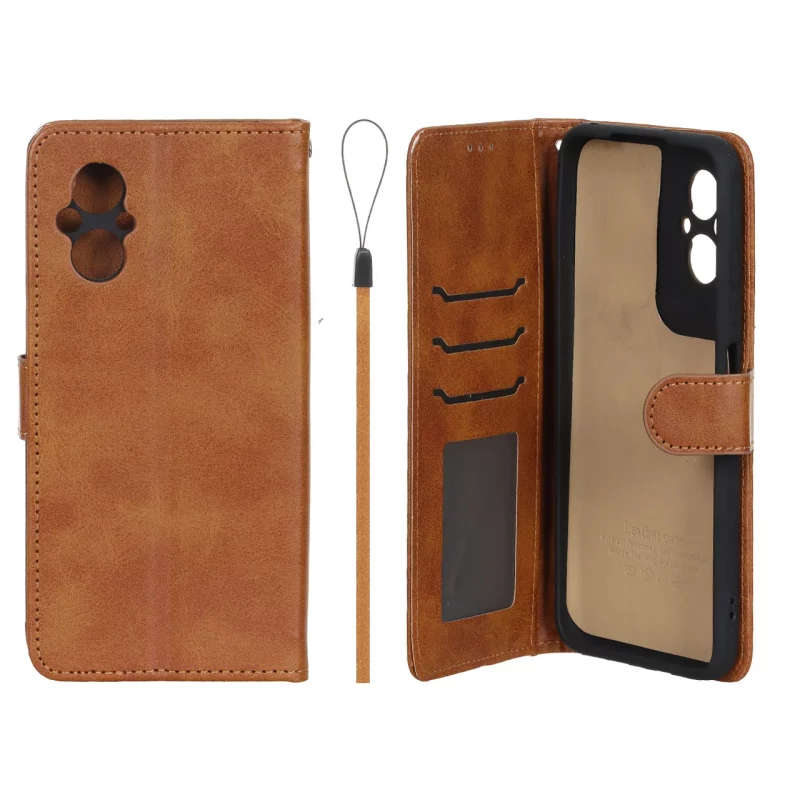 کیف موبایل مگنتی درجه یک داخل خز MNC Plus مدل Xiaomi Poco M5 - عسلی - تصویر 2
