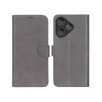 کیف چرمی موبایل مگنتی محافظ لنزدار KRF مدل Xiaomi Redmi 13X / Redmi 13 4G / Poco M6 4G - طوسی