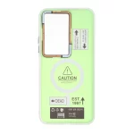 قاب Caution دور مات طرح مگ سیف Xiaomi Redmi 15 4G - سبز