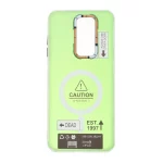 قاب Caution دور مات طرح مگ سیف Xiaomi Redmi Note 8 Pro - سبز
